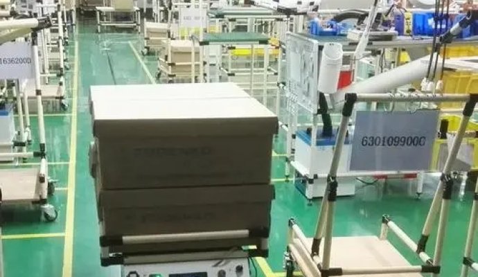 AGV助力家具企業物流系統升級（無線充電）